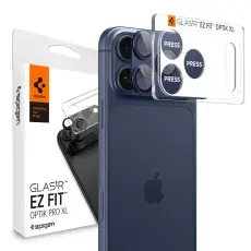 Spigen iPhone 17 Pro Linsskydd Optik Pro GLAS.tR "Ez Fit" Bl&aring;