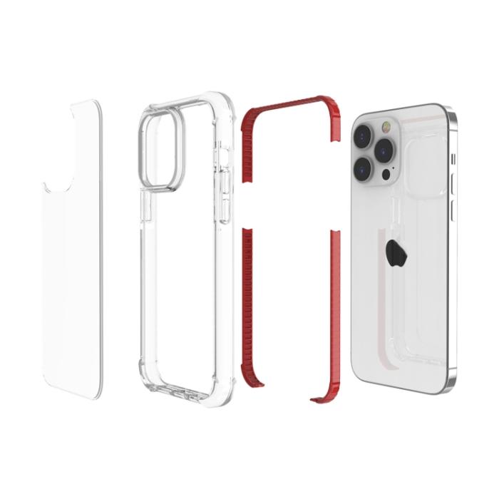 Bild 5, iPhone 15 Pro Skal Shockproof Akryl/TPU Röd