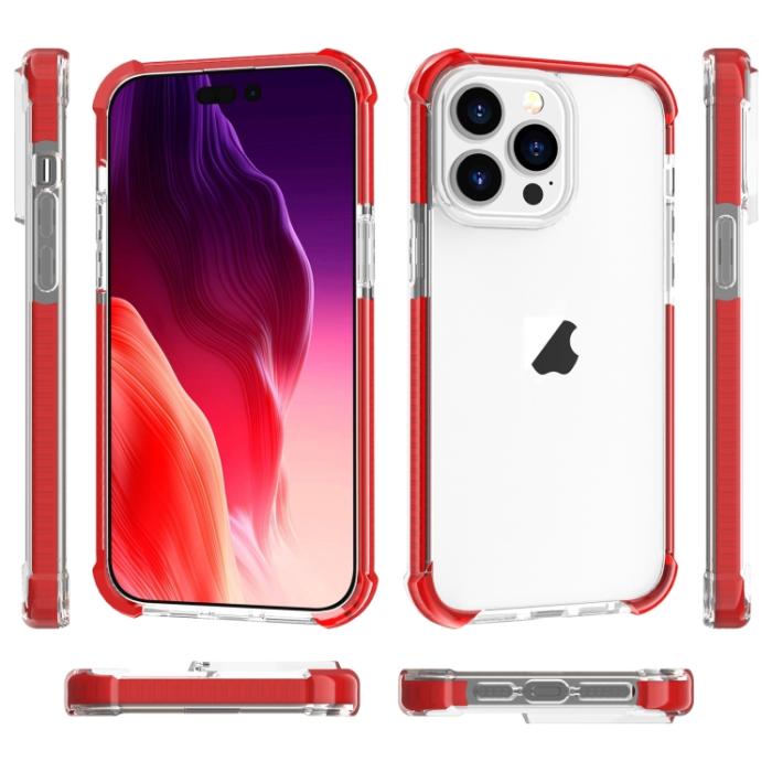 Bild 6, iPhone 15 Pro Skal Shockproof Akryl/TPU Röd