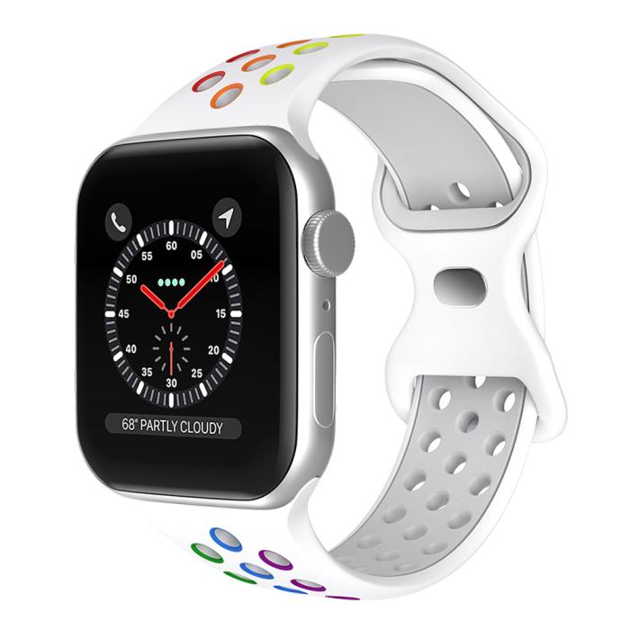 Bild 2, Sportarmband Dual-Color Apple Watch 42/44/45/49 mm (S/M) Pride
