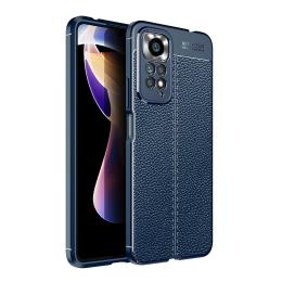 Xiaomi Redmi Note 11 Pro 5G Skal Litchi Textur Blå