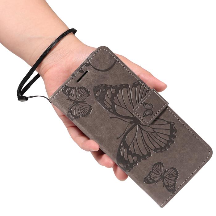 Bild 5, Xiaomi 17T Fodral Läder Fjärilar Grå