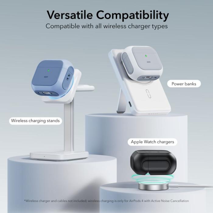 Bild 5, ESR AirPods 4 Skal MagSafe Orbit HaloLock Svart