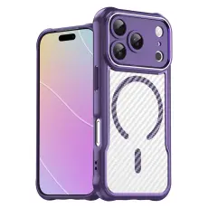 iPhone 17 Pro Skal MagSafe Kolfiber Textur Lila