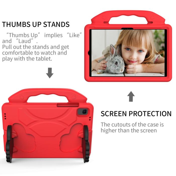 Bild 4, Samsung Galaxy Tab A8 10.5 2021 / A7 10.4 Skal Shockproof EVA Röd