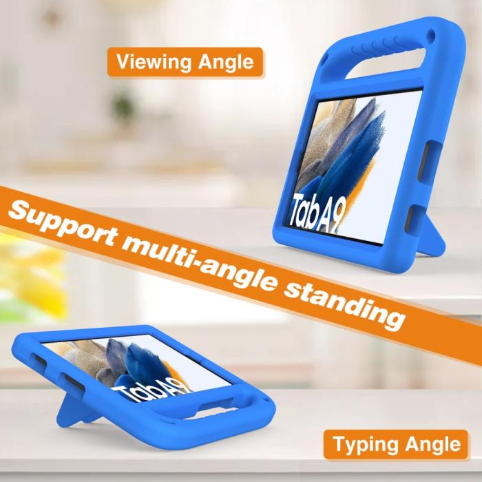 Bild 3, Samsung Galaxy Tab A9 Skal EVA Kickstand Blå