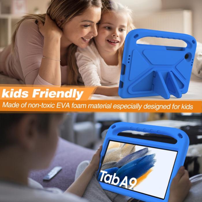 Bild 4, Samsung Galaxy Tab A9 Skal EVA Kickstand Blå