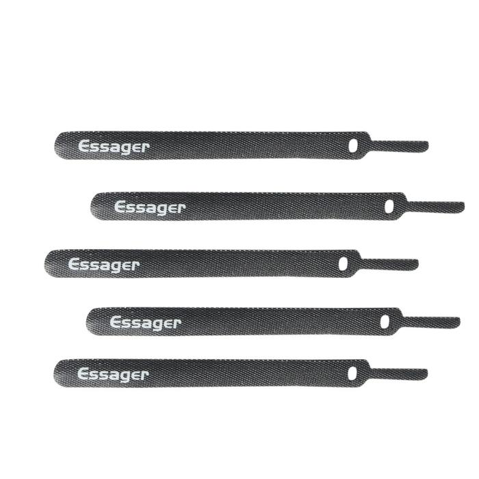 Bild 3, ESSAGER 10-PACK Kabelorganiserare Svart