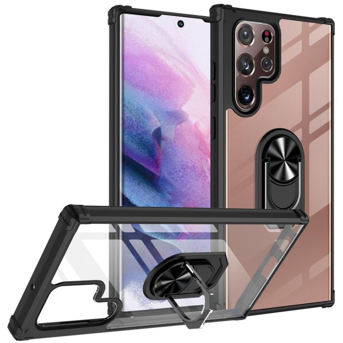 Bild 1, Samsung Galaxy S22 Ultra Skal Shockproof Ring Svart