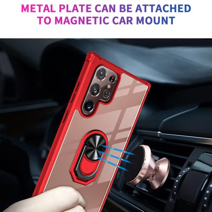 Bild 4, Samsung Galaxy S22 Ultra Skal Shockproof Ring Svart