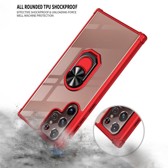 Bild 5, Samsung Galaxy S22 Ultra Skal Shockproof Ring Svart