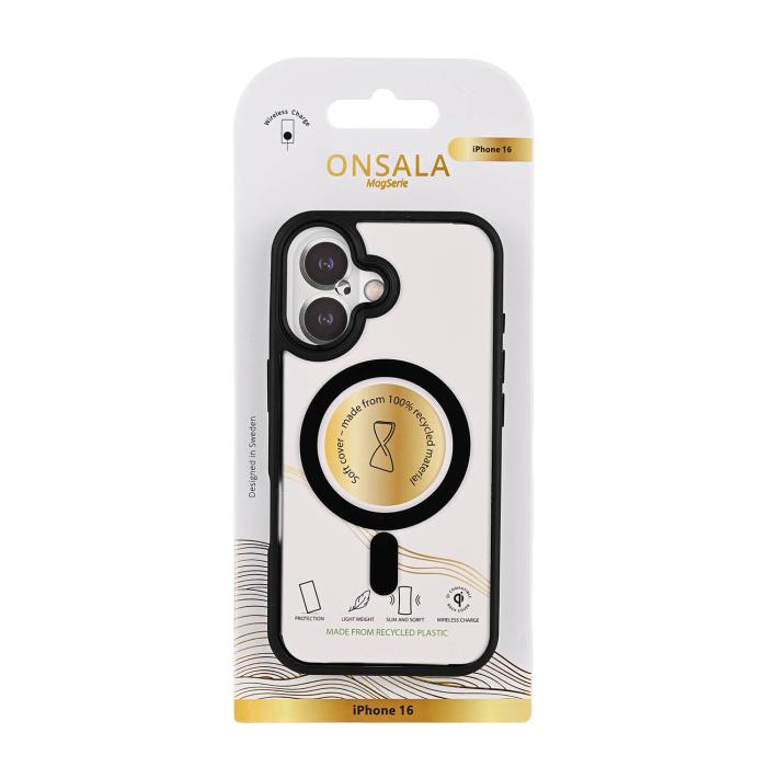 Bild 3, Onsala iPhone 16 Mobilskal Bumper MagSafe Svart/Transparent