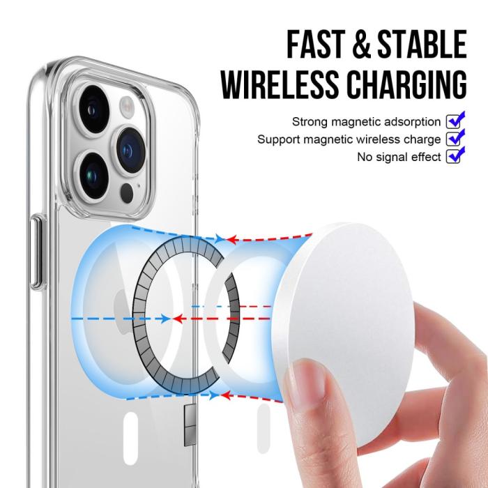 Bild 5, iPhone 16 Pro Skal MagSafe Shockproof Transparent
