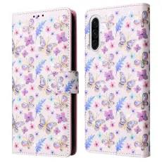 Samsung Galaxy A17 Fodral RFID L&auml;der Fj&auml;rilar / Blommor