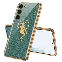 GKK Galaxy S24 Plus Skal Härdat Glas Electroplate Joker