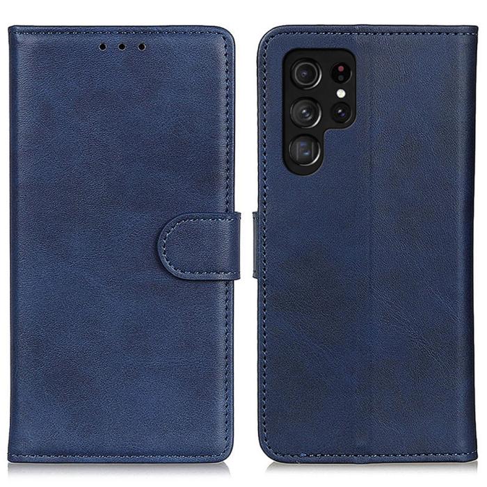 Bild 1, Samsung Galaxy S24 Ultra Fodral Läder Blå