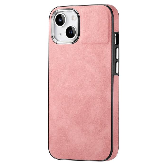Bild 2, iPhone 15 Plus Skal Läderbelagt Skin Touch Rosa