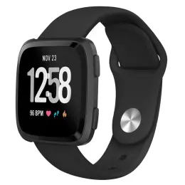 Silikon Armband Fitbit Versa/Versa 2/Versa Lite - Svart