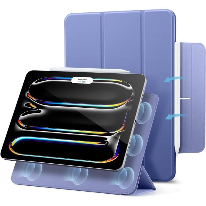 Bild 1, ESR iPad Pro 13 2024 Fodral 2in1 Magnet Rebound Lavender