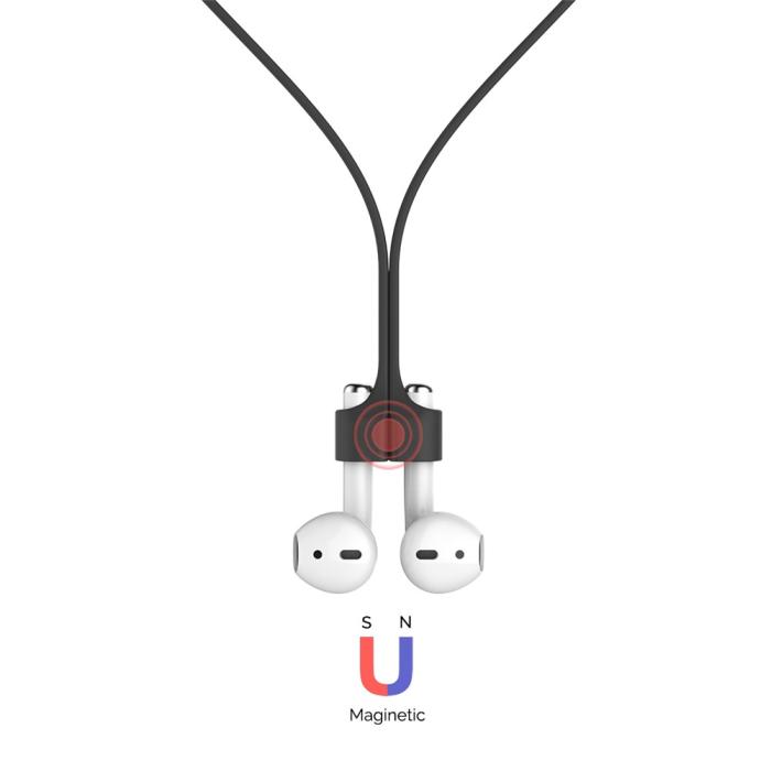 Bild 3, AHASTYLE AirPods Strap Halsrem Silikon Svart