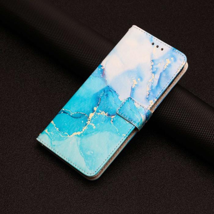 Bild 6, Samsung Galaxy A23 5G Fodral Marmor Blå/Grön