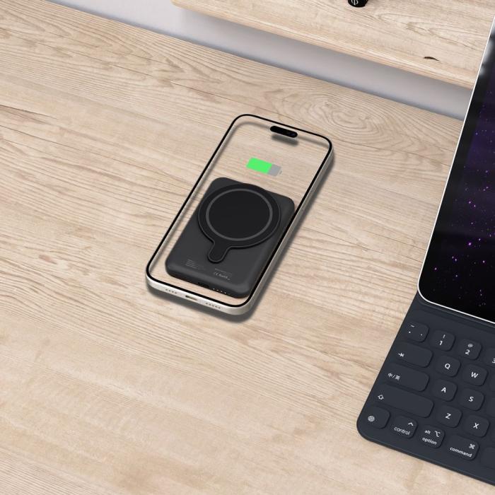 Bild 6, Tech-Protect 5000 mAh MagSafe Powerbank LifeMag Svart