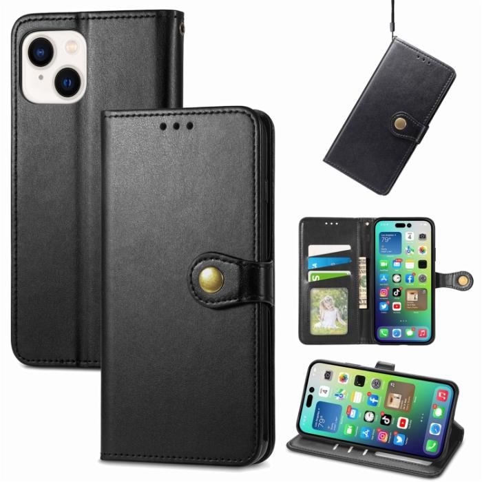 Bild 1, iPhone 15 Pro Fodral Solid Med Magnetisk Mässing Svart