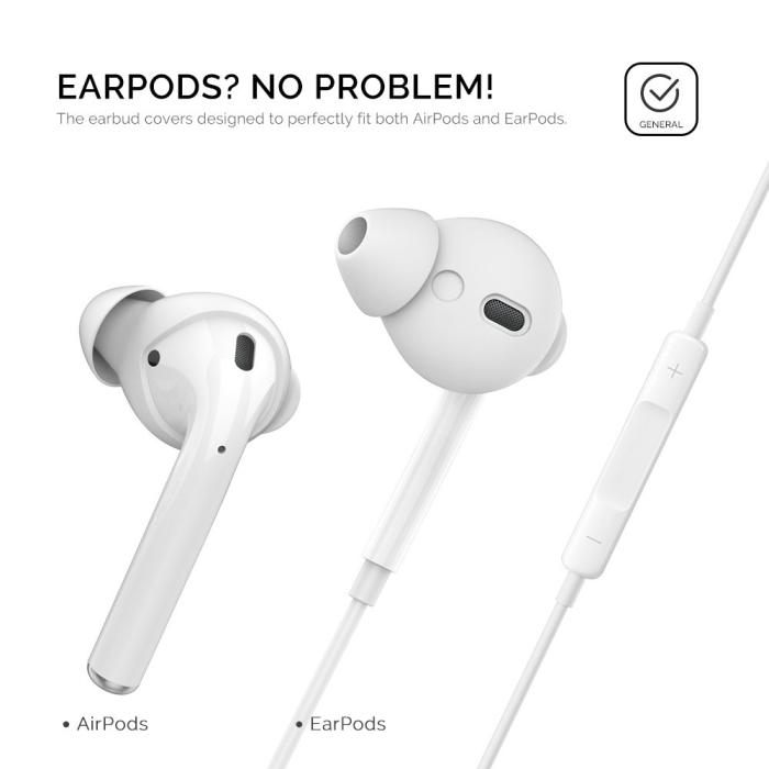 Bild 5, AHASTYLE AirPods 2/1 3-PACK Öronpluggar Silikon Storlek L Vit