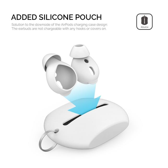 Bild 6, AHASTYLE AirPods 2/1 3-PACK Öronpluggar Silikon Storlek L Vit