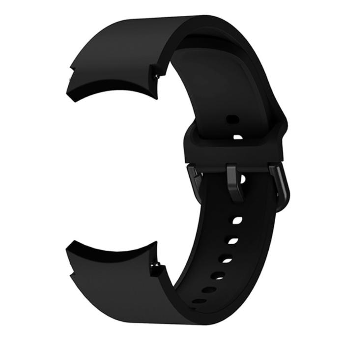 Bild 2, Silikon Armband För Galaxy Watch 4/5/5 Pro/6/7/FE Svart