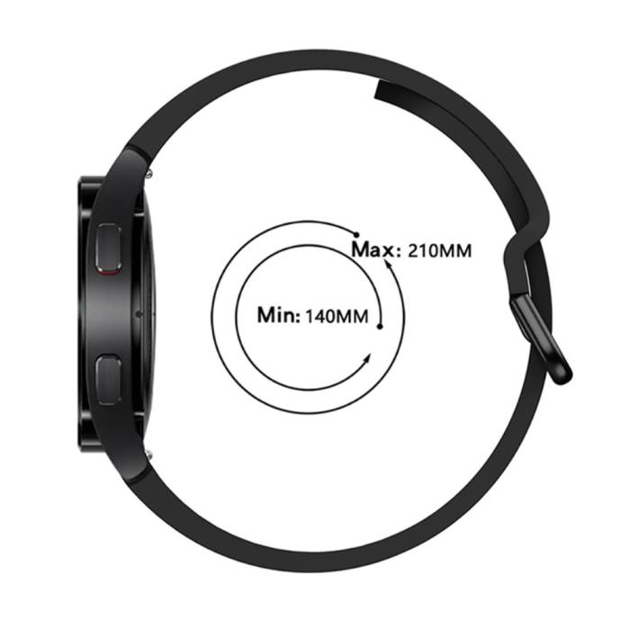 Bild 5, Silikon Armband För Galaxy Watch 4/5/5 Pro/6/7/FE Svart