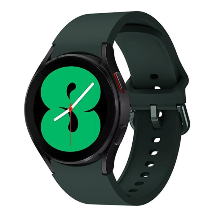 Bild 3, Silikon Armband För Galaxy Watch 4/5/5 Pro/6/7/FE Mörk Grön
