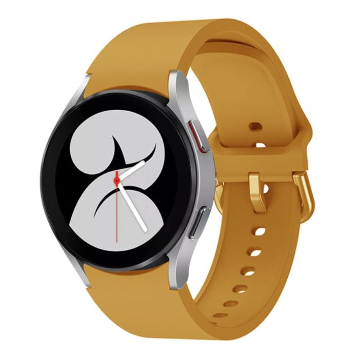 Bild 3, Silikon Armband För Galaxy Watch 4/5/5 Pro/6/7/FE Gul