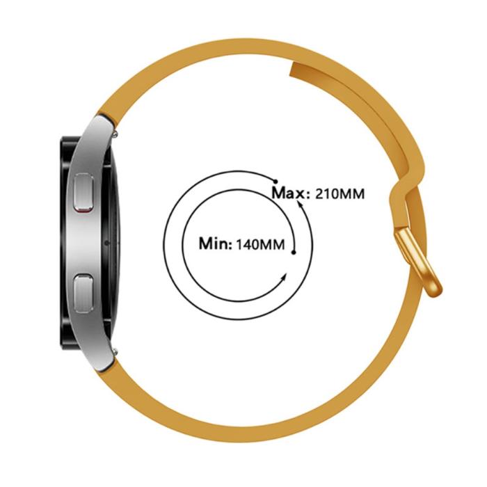 Bild 5, Silikon Armband För Galaxy Watch 4/5/5 Pro/6/7/FE Gul