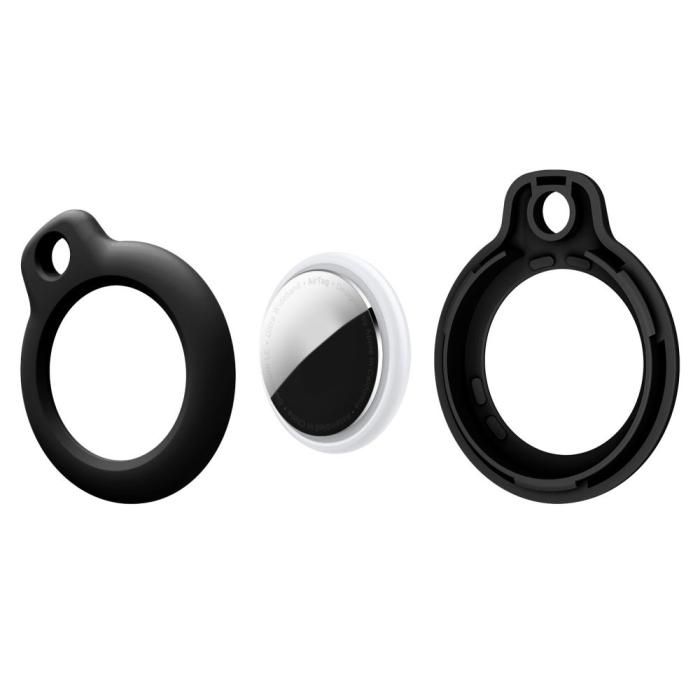 Bild 3, Tech-Protect Apple AirTag 2/1 4-PACK Hållare Rough Svart