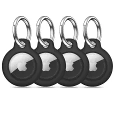 Tech-Protect Apple AirTag 2/1 4-PACK H&aring;llare Rough Svart