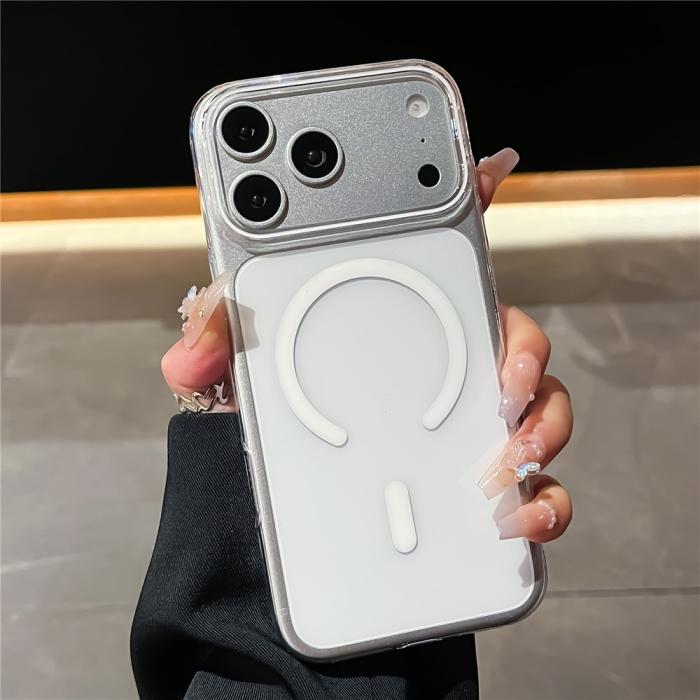 Bild 2, iPhone 18 Pro / 17 Pro Skal MagSafe Ultratunt Transparent /Vit