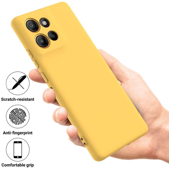 Bild 2, Motorola Moto G56 5G Skal Liquid Silikon Gul