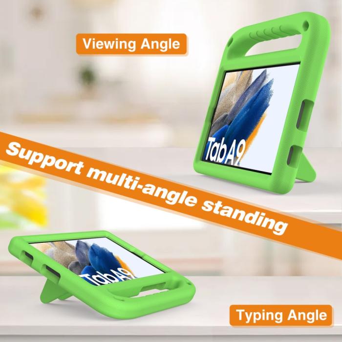 Bild 3, Samsung Galaxy Tab A9 Skal EVA Kickstand Grön