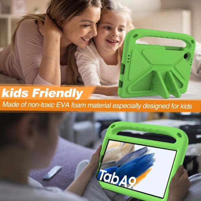 Bild 4, Samsung Galaxy Tab A9 Skal EVA Kickstand Grön