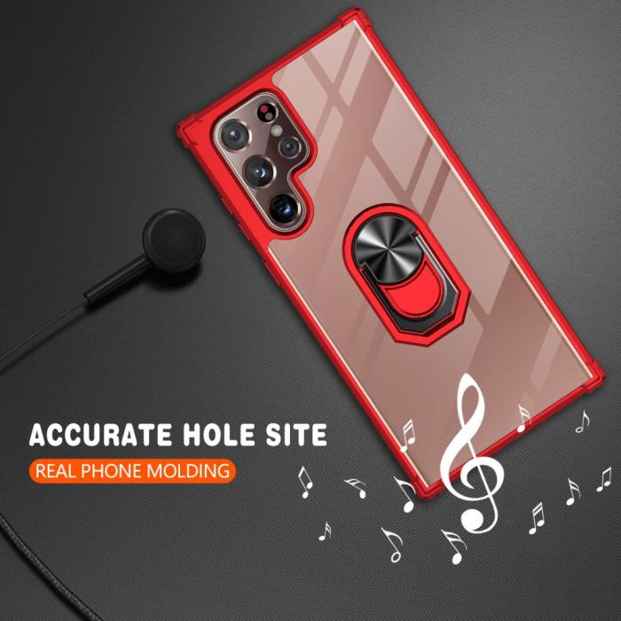 Bild 6, Samsung Galaxy S22 Ultra Skal Shockproof Ring Svart