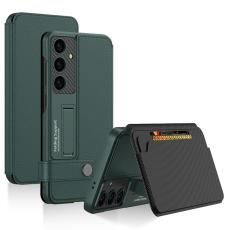 GKK Samsung Galaxy S25 Fodral Kickstand Med Korth&aring;llare Gr&ouml;n