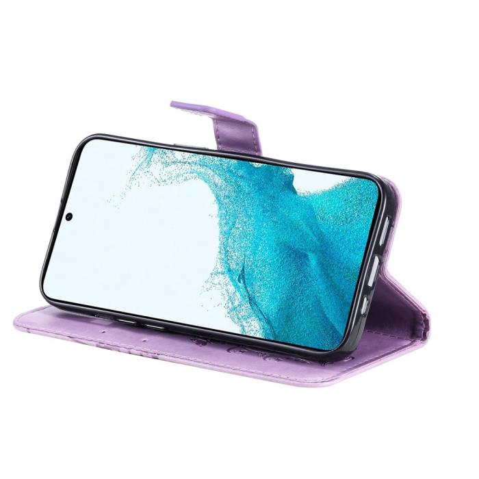 Bild 4, Samsung Galaxy S23 Plus Fodral Tryckta Fjärilar Lila