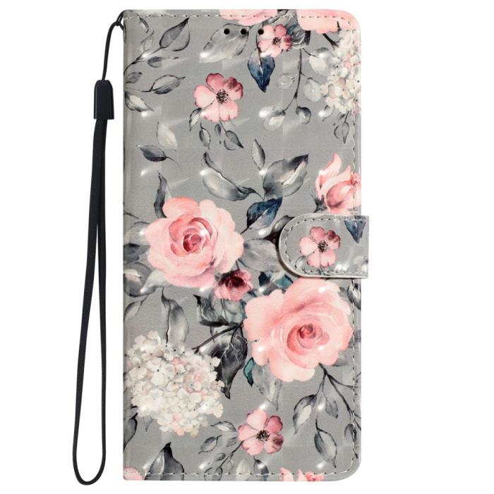 Bild 6, iPhone 16 Pro Fodral Rosa Blommor
