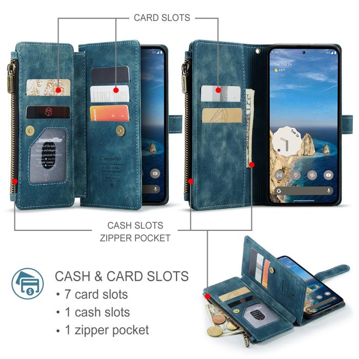 Bild 3, CASEME Google Pixel 11 / 11 Pro Fodral Multifunktionell Med Kortfack