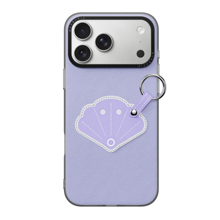 Bild 2, DUX DUCIS iPhone 17 Pro Skal PU-Läder Snäcka Lila
