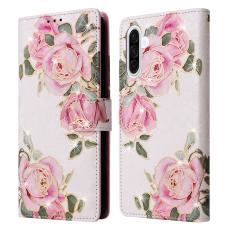 Samsung Galaxy A17 Fodral RFID L&auml;der Rosa Blommor