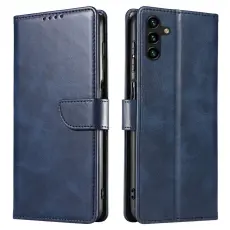 Samsung Galaxy S26 Fodral L&auml;der Bl&aring;