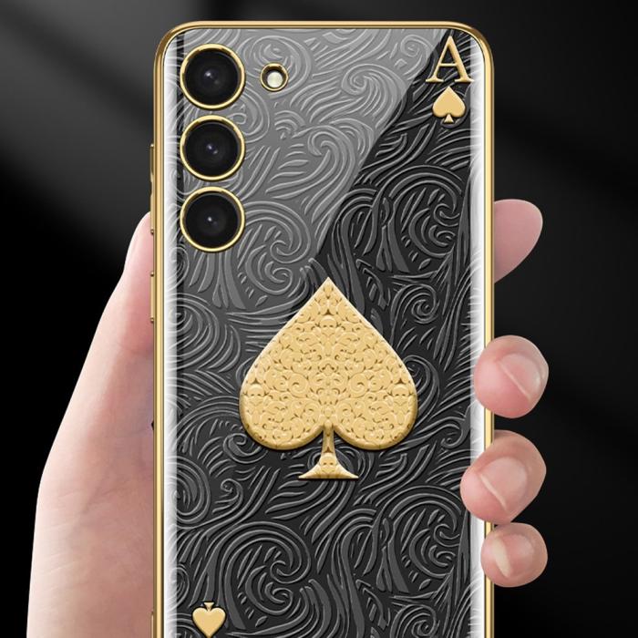 Bild 5, GKK Galaxy S24 Plus Skal Härdat Glas Electroplate Joker