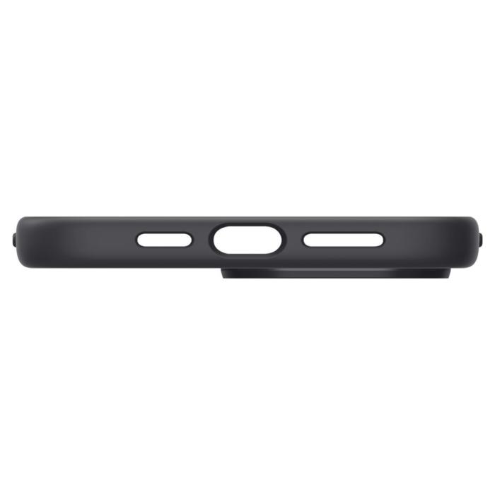Bild 6, Spigen iPhone 14 Pro Max Skal Silicone Fit Mag MagSafe Svart